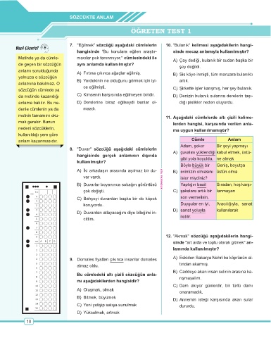 ata yayincilik 6 sinif ben korkmam