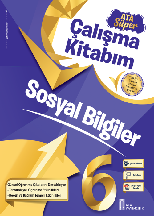 6. Sınıf Sosyal Bilgiler Ata Süper Çalışma Kitabım - Yeni Baskı Kapak Resmi