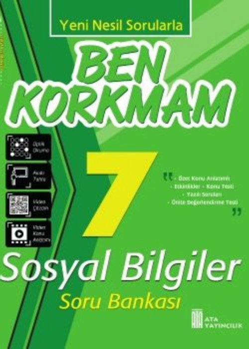 7. Sınıf Ben Korkmam Sosyal Bilgiler Soru Bakası Kapak Resmi