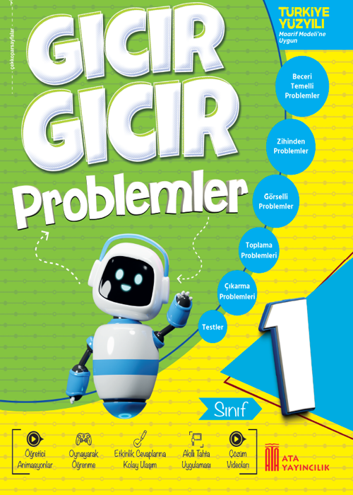 1. Sınıf Gıcır Gıcır Problemler Kitabı Kapak Resmi