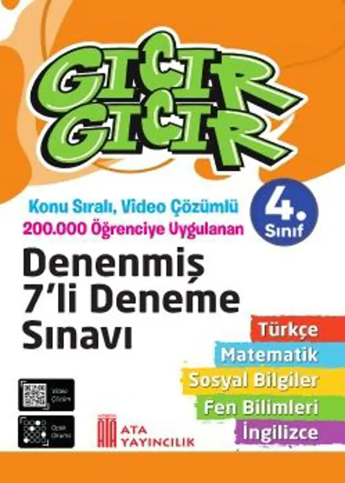 4. Sınıf Gıcır Gıcır Denenmiş 7' li Deneme Sınavı Kapak Resmi