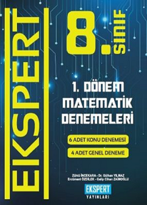 8. Sınıf Ekspert 1. Dönem Matematik Denemeleri Kapak Resmi