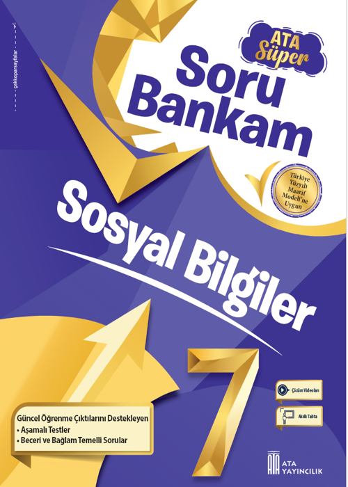 7. Sınıf Sosyal Bilgiler Ata Süper Soru Bankam - Yeni Baskı Kapak Resmi
