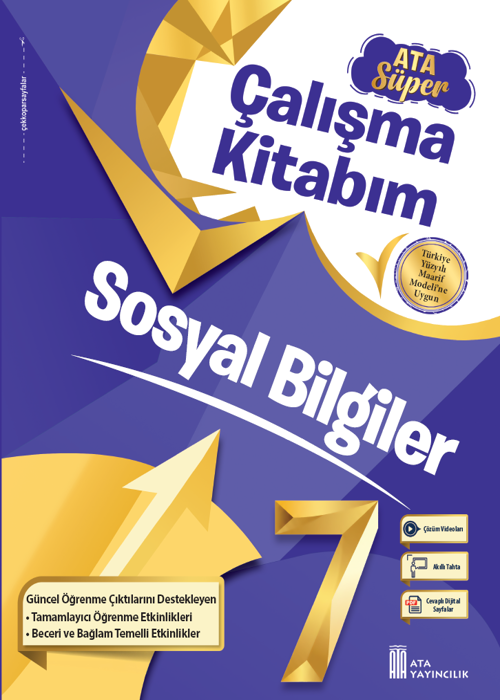7. Sınıf Sosyal Bilgiler Ata Süper Çalışma Kitabım - Yeni Baskı Kapak Resmi